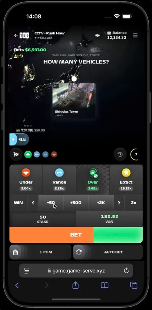 Rangos y límites de apuesta en CCTV Rush Hour