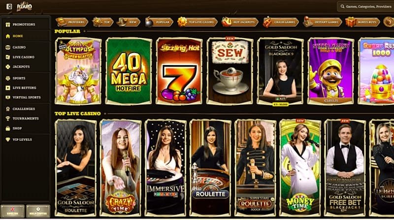 Casino en vivo de Lizaro: mesas con límites reales para apuestas altas