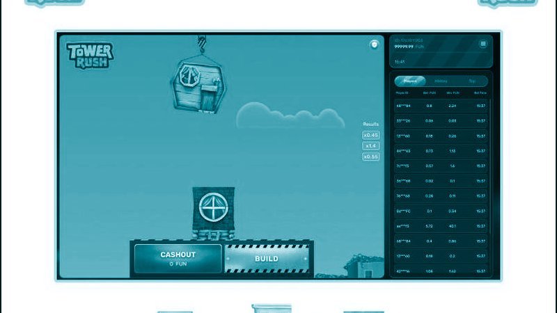 Tower Rush ficha técnica grúa oscilante Galaxsys